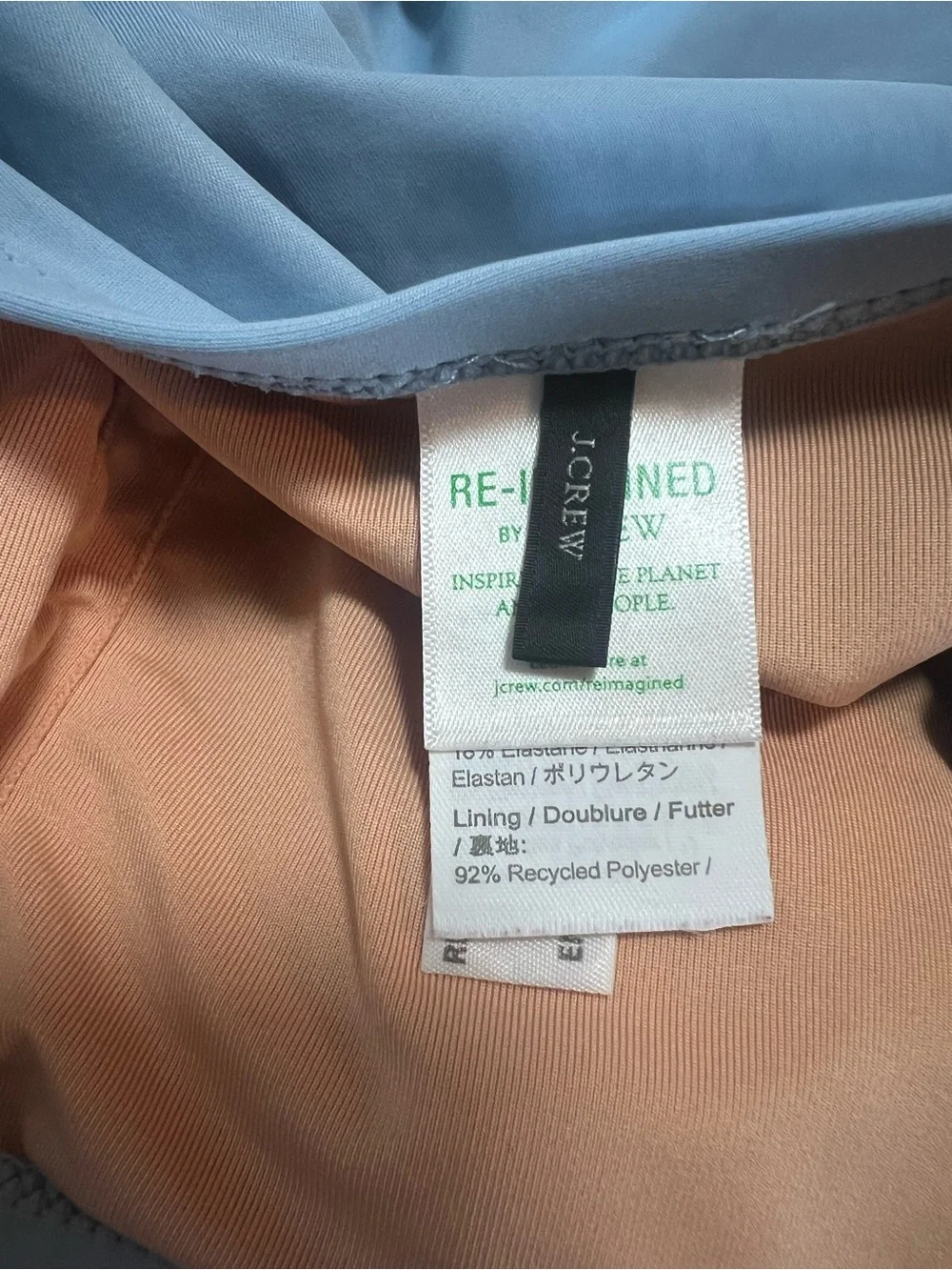 J. Crew Ruched Mist Blue Bandeau One Piece Swimsuit Size 6